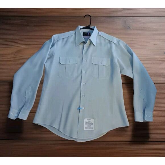 Flying Cross Light Green Military Uniform Shirt Men's American Made 17 X 35 - Picture 1 of 9